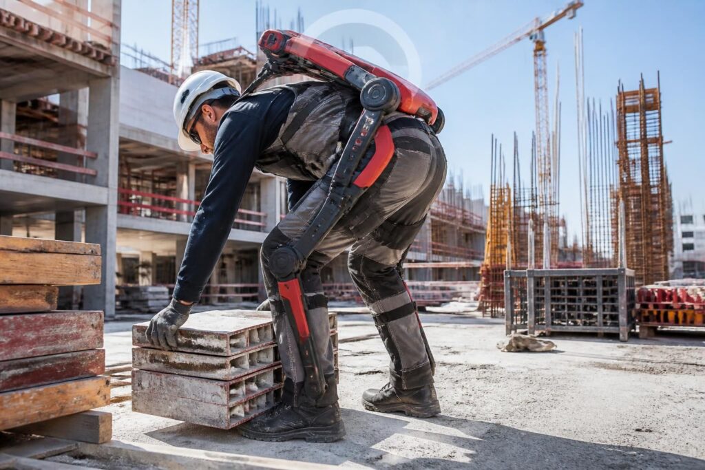 découvrez l'exosquelette hilti, conçu pour réduire la fatigue et protéger votre corps lors des efforts intenses sur vos chantiers. travaillez plus longtemps en toute sécurité.