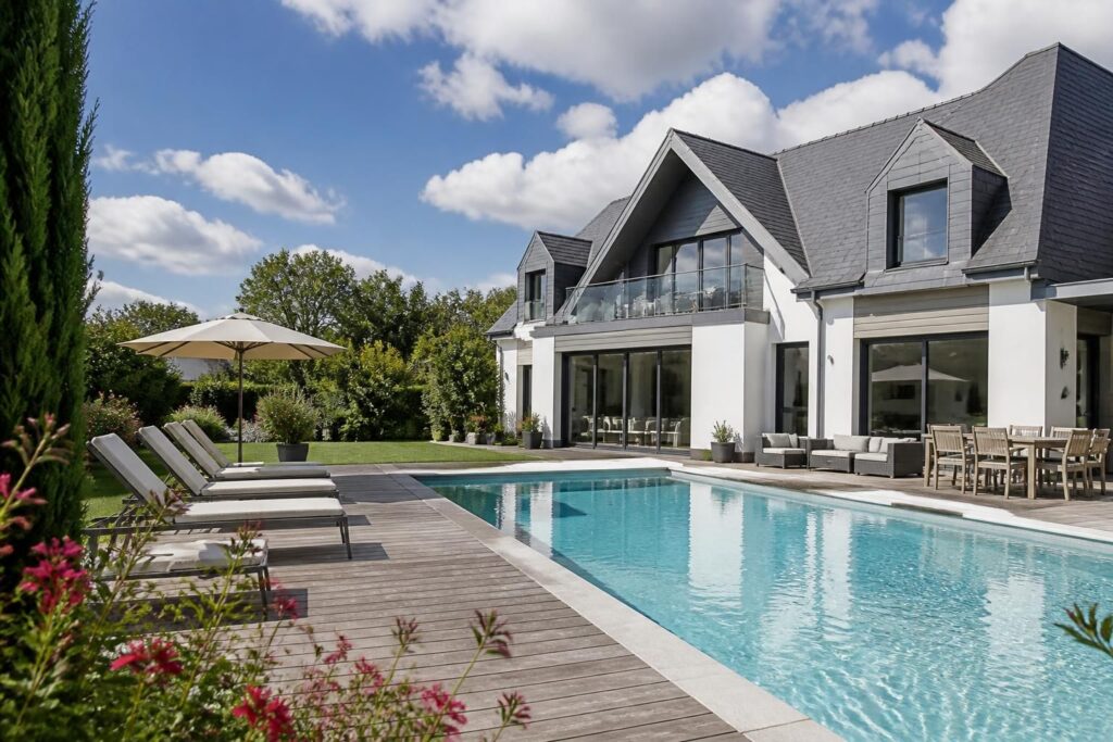 location maison à deauville idéale pour vos vacances ou séjour à l'année, avec piscine privée pour un confort optimal et des moments de détente inoubliables.