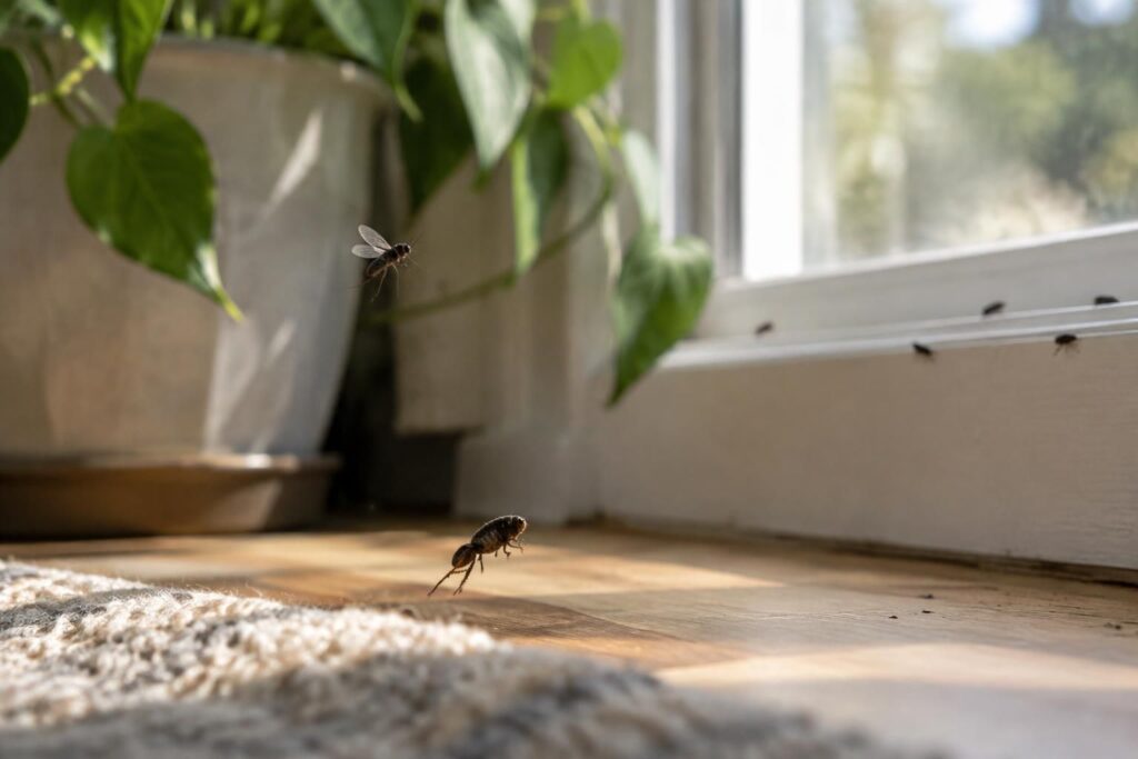 découvrez comment identifier les petites bêtes noires dans la maison : insectes volants ou sauteurs, origines possibles et solutions pour vous en débarrasser.